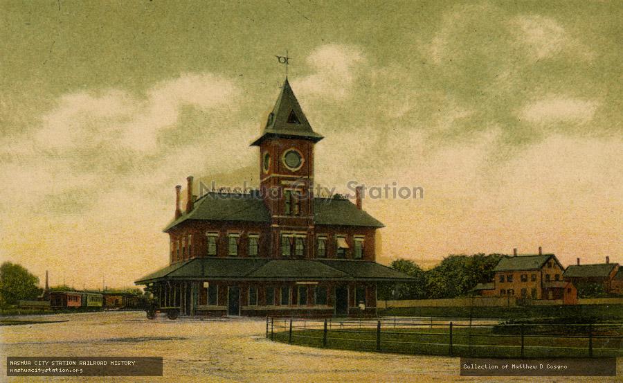 Postcard: Concord Depot, Nashua, New Hampshire